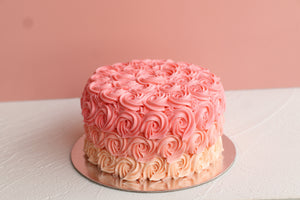 Pink Rosette Cake