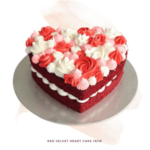 [NEW COLOUR] Red Velvet Heart Cake