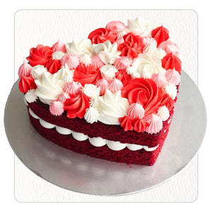 Red Velvet Heart Cake