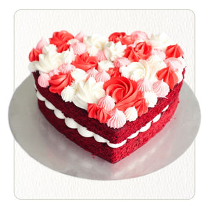 Red Velvet Heart Cake