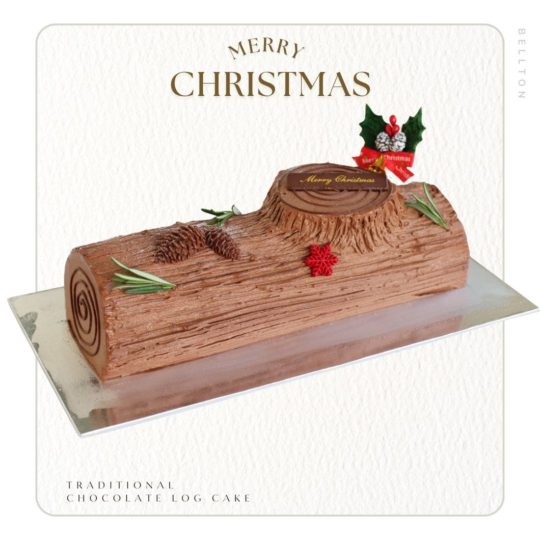 Traditional Chocolate Log Cake