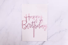 Load image into Gallery viewer, Pink Happy Birthday Cake Topper

