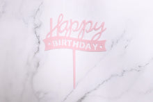 Load image into Gallery viewer, Pastel Pink Happy Birthday Cake Topper
